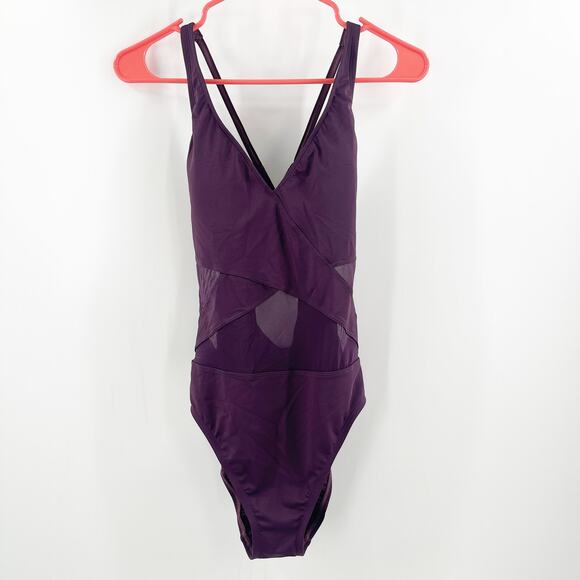 BLEU ROD BEATTIE Swimsuit Size 8 NWT One Piece Don't Mesh With Me Surplice Swim - Picture 2 of 15